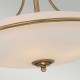 Lampada da soffitto moderna grande in acciaio con diffusore in vetro 4 lampadine