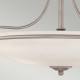 Lampada da soffitto moderna grande in acciaio con diffusore in vetro 4 lampadine