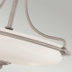 Lampada da soffitto moderna grande in acciaio con diffusore in vetro 4 lampadine