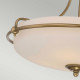 Lampada da soffitto moderna grande in acciaio con diffusore in vetro 4 lampadine