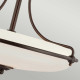 Lampada da soffitto moderna grande in acciaio con diffusore in vetro 4 lampadine
