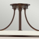 Lampada da soffitto moderna grande in acciaio con diffusore in vetro 4 lampadine