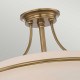 Lampada da soffitto moderna grande in acciaio con diffusore in vetro 4 lampadine