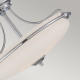 Lampada da soffitto moderna grande in acciaio con diffusore in vetro 4 lampadine