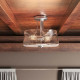 Lampada da soffitto moderna in acciaio con diffusore in vetro con 2 lampadine