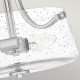 Lampada da soffitto moderna in acciaio con diffusore in vetro con 2 lampadine