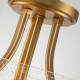 Lampada da soffitto moderna in acciaio con diffusore in vetro con 2 lampadine