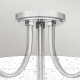 Lampada da soffitto moderna in acciaio con diffusore in vetro con 2 lampadine