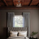 Lampada da soffitto moderna in acciaio con diffusore in vetro con 2 lampadine