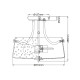 Lampada da soffitto moderna in acciaio con diffusore in vetro con 2 lampadine