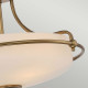 Lampada da soffitto moderna media in acciaio con diffusore in vetro 3 lampadine