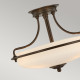 Lampada da soffitto moderna media in acciaio con diffusore in vetro 3 lampadine