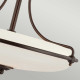 Lampada da soffitto moderna media in acciaio con diffusore in vetro 3 lampadine