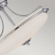 Lampada da soffitto moderna media in acciaio con diffusore in vetro 3 lampadine