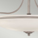 Lampada da soffitto moderna media in acciaio con diffusore in vetro 3 lampadine