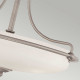 Lampada da soffitto moderna media in acciaio con diffusore in vetro 3 lampadine