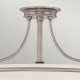 Lampada da soffitto moderna media in acciaio con diffusore in vetro 3 lampadine