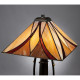 Lampada da tavolo classica in metallo con diffusore in vetro tiffany a 2 luci