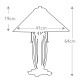 Lampada da tavolo classica in metallo con diffusore in vetro tiffany a 2 luci
