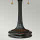 Lampada da tavolo classica in metallo con diffusore in vetro tiffany a 2 luci