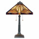 Lampada da tavolo classica in metallo con diffusore piccolo in vetro tiffany