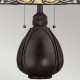 Lampada da tavolo classica in metallo con paralume in vetro tiffany a 2 luci