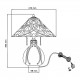 Lampada da tavolo classica in metallo con paralume in vetro tiffany a 2 luci