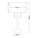 Lampada da tavolo classica in metallo rotonda diffusore in vetro con 2 luci