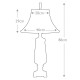 Lampada da tavolo classica struttura in vetro e metallo e paralume in tessuto