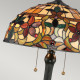 Lampada da tavolo in stile classico in metallo diffusore in vetro tiffany 2 luci