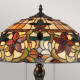 Lampada da tavolo in stile classico in metallo diffusore in vetro tiffany 2 luci