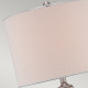 Lampada da tavolo in vetro con paralume in tessuto a 1 luce dal design moderno