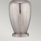 Lampada da tavolo in vetro con paralume in tessuto a 1 luce dal design moderno