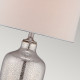 Lampada da tavolo in vetro con paralume in tessuto a 1 luce dal design moderno