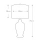 Lampada da tavolo in vetro con paralume in tessuto a 1 luce dal design moderno