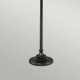 Lampada da terra classica con struttura in acciaio e diffusore in vetro