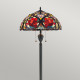 Lampada da terra classica in metallo con diffusore in vetro tiffany a 2 luci