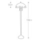 Lampada da terra classica in metallo con diffusore in vetro tiffany a 2 luci