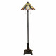 Lampada da terra classica in metallo con paralume in vetro tiffany a 2 luci