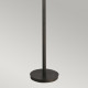 Lampada piantana con struttura in metallo rotonda diffusore in vetro a 2 luci