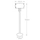 Lampada piantana con struttura in metallo rotonda diffusore in vetro a 2 luci