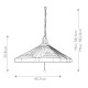 Lampadario classico in metallo con diffusore in vetro tiffany a 3 luci