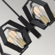 Lampadario con struttura in acciaio dal design moderno a 5 luci
