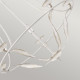 Lampadario grande dal design rustico in acciaio con diffusore a 5 luci