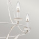 Lampadario grande dal design rustico in acciaio con diffusore a 5 luci
