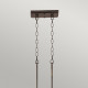 Lampadario lineare dal design industrial con diffusori in metallo a 3 luce
