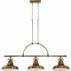 Lampadario lineare dal design industrial con diffusori in metallo a 3 luce