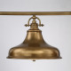 Lampadario lineare dal design industrial con diffusori in metallo a 3 luce