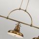 Lampadario lineare dal design industrial con diffusori in metallo a 3 luce