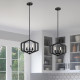 Lampadario medio con struttura in acciaio e diffusore a 3 luci